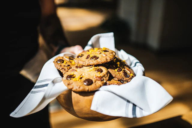 Rustic stone-fruit galette in a bright home kitchen